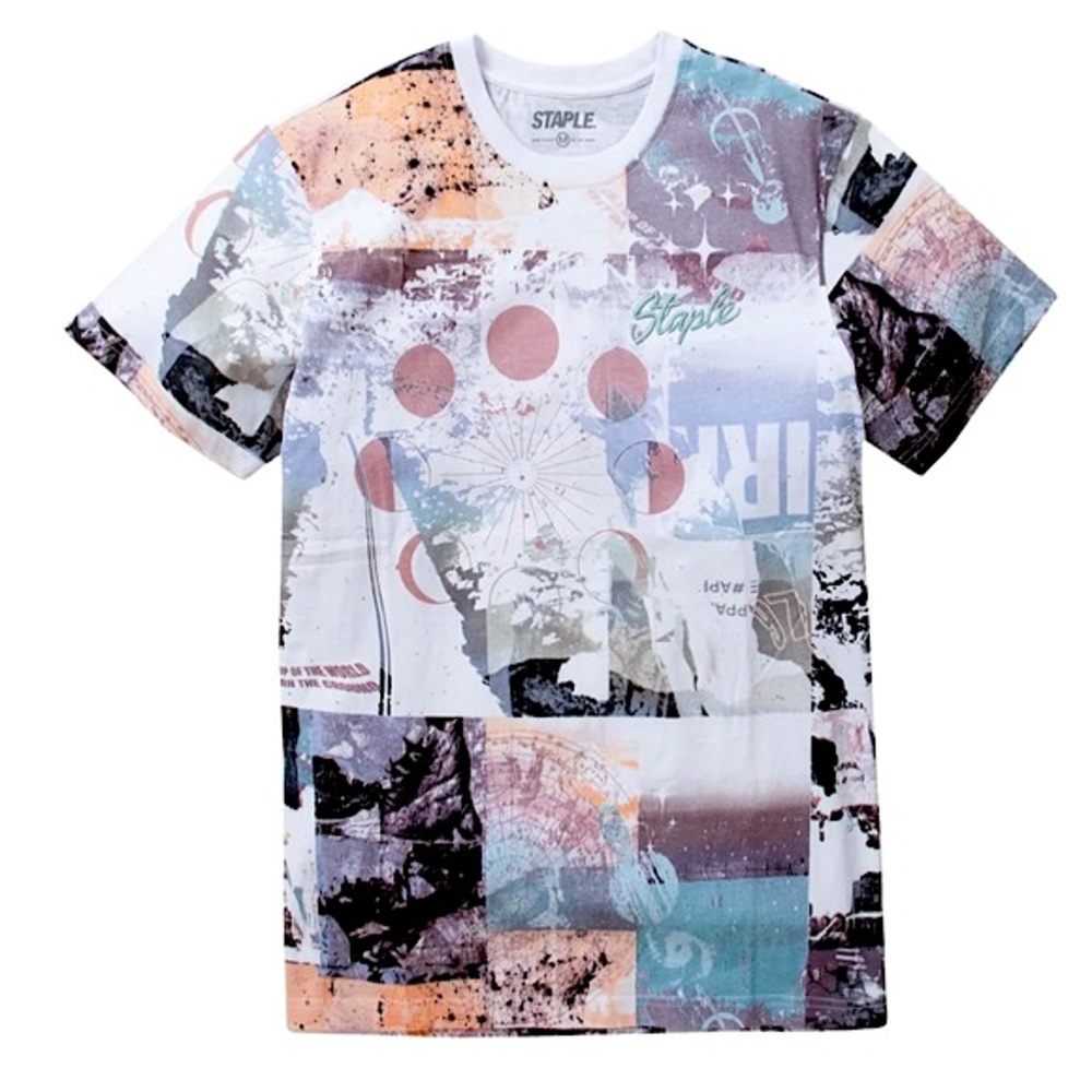 ✨ STAPLE Woodlawn AOP Tee Multi-colored - Size XS